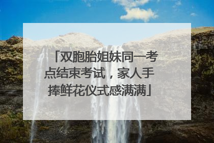 双胞胎姐妹同一考点结束考试，家人手捧鲜花仪式感满满
